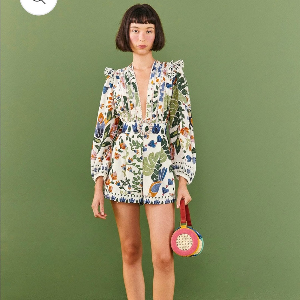 FARM Rio Multicolor Embroidered Dress
